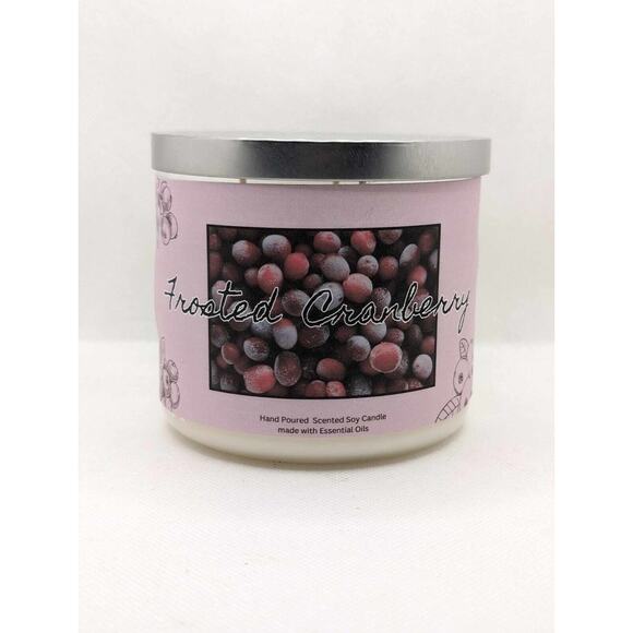 3 Wick Frosted Cranberry 14oz Candle - Picture 1 of 5
